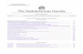 The Saskatchewan Gazette - Microsoft · 2019. 1. 2. · 1178 THE SASKATCHEWAN GAZETTE, MAY 23, 2014 SPECIAL DAyS/JOuRS SPéCIAux _____ The following day has been designated by the