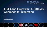 LIMS and Empower: A Different Approach to Integration...2013/04/30  · • Use of LabWare ELN functionality 4 No Integration • The first option, manual integration between Empower