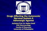 Drugs Affecting the Autonomic Nervous System-4 Adrenergic ......Adrenergic drugs that either direct -acting agonists on the adrenergic receptor (adrenoceptor) or Indirect-acting agonists.