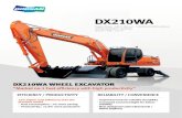 DX210WA - Doosan · 2018. 6. 1. · DX210WA Engine Power : SAE J1349, net 120kW(162HP)@2,000rpm Operating Weight : 20,800kg Bucket / SAE : 1.05 m3 DX210WA Wheel eXcAvAtor “Market