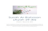 Surah Ar Rahman (Ayah 29 30 - SISTERSNOTES...2013/03/23  · Surah Ar-Rahman (Ayah 29-30) Class6’!March!23,2013!! [This&is&a&transcript&of&a&lecture&given&by&Sister&Eman&al&Obaid.&We&ask&Allah&subhana&wa&ta’ala&forHis