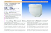 HIGH PERFORMANCE TRIPLE MIRROR PIR SENSOR€¦ · pir-t15we pir-t15am( ) pir-t40nam( ) wide-angle protection up to 49ʼ (15m) x 80° vertical curtain protection up to 135ʼ (40m)