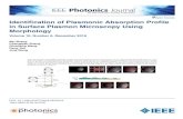 Identification of Plasmonic Absorption Profile in Surface ...eprints.nottingham.ac.uk/55519/2/untitled.pdf · IEEE Photonics Journal Identiﬁcation of Plasmonic Absorption Proﬁle