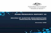 AASB RESEARCH REPORT 15 · 2020. 12. 23. · Review of Auditor Remuneration Disclosure Requirements Australian Accounting Standards Board, December 2020 4 whether the Accounting Standards