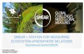 SMEAR = STATION FOR MEASURING ECOSYSTEM-ATMOSPHERE … · 2018. 6. 28. · GLOBAL SMEAR NETWORK • Development and use of observations around the world, currently in Finland, Estonia,