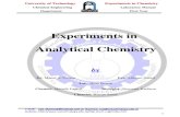 Experiments in Analytical Chemistry...2015/11/25  · The Analytical chemistry laboratory manual for the student of chemical engineering department include the most important types