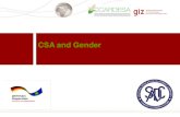 CSA and Gender - CCARDESA · 2020. 8. 7. · Page 2 Gender and Rural Development - Background • 70% of world‘s poor people live in rural areas in developing countries, generally