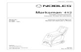 Marksman 412 (Nobles Carpet Extractor)Portable Carpet Extractor Extractor Portátil de Alfombras Marksman 412 Model No.: 611459 611465 – Can. 607301 Rev. 02 (01-01) CUSTOMER SERVICE: