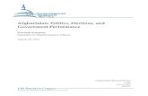 Afghanistan: Politics, Elections, and Government Performance · 2020. 2. 20. · Overview: Historic Patterns of Afghan Authority and Politics Through differing regimes of widely varying