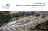 Coricancha Bulk Sample Program Update...Coricancha, the timing or ability to conduct further exploration, the timing and amount of estimated future production, costs of future production,