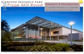 STANFORD RESEARCH PARK Page Mill Road Research ......STANFORD RESEARCH PARK Research & Development 77,634 RSF Divisible to 21,000 RSF 42K First Floor, 35K Second Floor Chuck Taylor