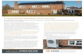 Enjoying the benefits of air source - Finn Geotherm · 2018. 1. 12. · Finn Geotherm specified and installed a Dimplex A16 air source heat pump and combined 300l hot water tank with