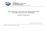 Spending Trends for Maintaining Postal Service Facilities Audit Report · 2017. 10. 24. · Spending Trends for Maintaining Postal Service Facilities SM-AR-14-002 1 Introduction This
