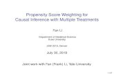 Propensity Score Weighting for Causal Inference with Multiple …fl35/OW/MultiTrt_talk.pdf · 2019. 7. 10. · Propensity Score Weighting for Causal Inference with Multiple Treatments