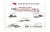MERITOR FG941 FRONT AXLE COMPONENTS - Truckstops · 2020. 10. 27. · FG941 Front Axle Wheel Bearing & Seal Kit ZMERKIT001 FG941 Front Hub Cap and Hub Seal ZCR1613S Hub Cap ZMER0136