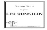 for Piano by LEO ORNSTEINpoonhill.com/Scores/S360 - Fourth Sonata.pdf · 2007. 4. 21. · LEO ORNSTEIN. Sonata No. 4 for piano By LEO ORNSTEIN. Piü mosso marcatissimo p S" bito Andante