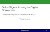 Delta-Sigma Analog-to-Digital Converters Notes/Delta...© Vishal Saxena-3- Oversampling y v f s 2 f s OSR L PF OSR Dec i m at i o n D o u t @ f s @ f s /OSR 0 50 100 150 200 250 300-8-6-4-2