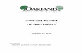 FINANCIAL REPORT OF INVESTMENTS - Oakland County ......Page 2 Fund Type Current Original Cost Issuer Issuer Subtotals Type & Fund Totals Current Original Cost Summary of Investments