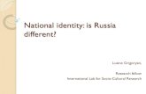 National identity: is Russia different?...2013/10/11  · Some items from ISSP-2003 questionnaire were not included in 2011 survey. Structure of national identity can differ depending