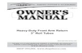 Heavy-Duty Front Arm Return 3 Roll Tubes · Hardware Identification P/N 1124960 Rev. D 1 Inspect all parts in your Heavy-Duty Front Arm Return kit upon arrival. 1700429 Flat Washer