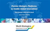 Premier Biologics Platforms to Enable Global InnovationsWuXia Cell Line Platform Enables 60 Integrated Projects Per Year 17 CHO Cell Line Platform WuXiameans “perfect” 60 cell