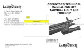 OPERATOR'S TECHNICAL MANUAL FOR MP5 TACTICAL LIGHT …images1.opticsplanet.com/pdf/opplanet-laser-devices-mp5-lditl-s... · Laser Devices, Inc. 2 Harris Court, A-4 Monterey, California