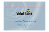Investor Presentation - VakıfBank · 2014. 1. 21. · Investor Presentation TAS Bank Only Results ... 1Q07 ¹ Represents deposits taken from retail customers ² Represents deposits