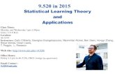 Statistical Learning Theory and Applications - MIT9.520/fall15/slides/class01/class01.pdf• Support Vector Machines, manifold learning, sparsity, batch and online supervised learning,