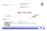 L13 Ch28 RC circuit - uml.edufaculty.uml.edu/andriy_danylov/Teaching/documents/L13Ch28RCcirc… · Microsoft PowerPoint - L13 Ch28 RC circuit Author: Andriy Danylov Created Date: