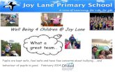 Well Being 4 Children @ Joy Lane What a great team€¦ · • MyConcern is Joy Lane’s simple to use, safe and secure software for recording and managing all safeguarding concerns.