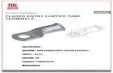 FLARED ENTRY COPPER TUBE TERMINALS · 2019. 10. 13. · Product Datasheet FLARED ENTRY COPPER TUBE TERMINALS Specification MATERIAL: HIGH CONDUCTIVITY COPPER TO BS2871 PURITY: >99.9%