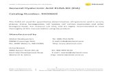 General Hyaluronic Acid ELISA Kit (HA) Catalog Number: RK00669 · 2020. 10. 14. · Catalog Number: RK00669 This ELISA kit used for quantitative determination of hyaluronic acid in