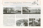 QUARTERLY NEWS MARY BAKER EDDY MUSEUM · 2018. 6. 14. · QUARTERLY NEWS MARY BAKER EDDY MUSEUM and Historic Sites VOL. 14, NO. 2 PUBLISHED BY LONGYEAR HISTORICAL SOCIETY SUMMER 1977