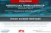 ARTIFICIAL INTELLIGENCE - POLITICO · 2021. 1. 18. · ARTIFICIAL INTELLIGENCE: INNOVATION & GOVERNANCE SUMMIT 2019 What is Europe’s place in shifting the AI World Order? March