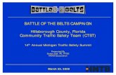 BATTLE OF THE BELTS CAMPAIGN Hillsborough County, …March 25, 2009. BATTLE OF THE BELTS CAMPAIGN. Hillsborough County, Florida. Community Traffic Safety Team (CTST) 14. th . Annual