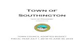 Toow wn of Southingt on Department/Adopted...Estimated Revenues ($4,800,682) ($5,647,324) Less: 35% of estimated back taxes pro-rates and suppl MV taxes ($700,000) ($630,000) Less: