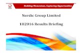 Nordic Group Limited 1H2016 Results Briefing · Nantong COSCO KHI Ship Engineering Co., Ltd. 32 Qingdao Shipyard Ltd. 9 7 Fujian MaweiShipbuilding Co., Ltd. 8 HuanghaiShipbuilding