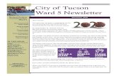 City of Tucson Ward 5 NewsletterPage 3 City of Tucson Ward 5 Newsletter The Tucson Airport, in Ward 5, began construc+on on the ﬁrst, full construc+on runway. The 2020 City of Tucson