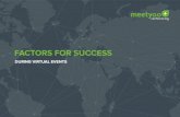 FACTORS FOR SUCCESS - meetyoo conferencing GmbH · 2019. 10. 16. · important factors for success should be remembered before, during and also after the event: Define the goal of