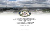 (U) Initial Findings of the U.S. House of Representatives ... ... Intelligence, the House Armed Services Committee, and the Subcommittee on Defense of the House Appropriations Committee