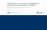 ANSI X.12 Truck Manifest Implementation Guide · 2018. 5. 15. · 7 M1007 is used for the 6-digit Numeric Manifest Sequence Number. 11 M1011 indicates if the transmission involves