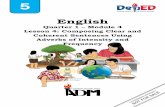 English - Dipolog City Division › superjembros › 2020 › ...English – Grade 5 Alternative Delivery Mode Quarter 1 – Module 4, Lesson 4: Composing Clear and Coherent Sentences