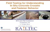 Field Testing for Understanding In Situ Concrete Crosstie and ......2012 Joint Rail Conference Philadelphia, PA 17-19 April 2012 Field Testing for Understanding In Situ Concrete Crosstie