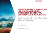 Shapshot results from Tanzania, Kenya & Zambia · 2018. 5. 29. · Economic Profile (2) ... Sold agriproducts Cut down on expenses Used savings Others Borrowed money Sold asset Sold