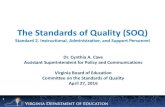 The Standards of Quality (SOQ) · 2016. 4. 21. · Prior SOQ Staffing Recommendations (continued) 30 Prior Recommendations not adopted by the General Assembly Estimated FY14 Fiscal