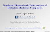 Nonlinear Electroelastic Deformations of Dielectric ...pamies.cee.illinois.edu/Presentations_files/Dielectric...deformations and moderate electric fields where and are solutions of