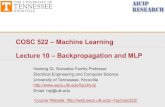 COSC 522 –Machine Learning Lecture 10–Backpropagation and …web.eecs.utk.edu/~hqi/cosc522/lecture10-bpnn.pdf · 2020. 10. 8. · 15 10/8 Neural Network - BPNN Proj4 - BPNN 10/22