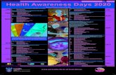 Health Awareness Days 2020ndohwebsite.azurewebsites.net/wp-content/uploads/... · 5 World Hand Hygiene Day 5 International Midwives Day 3-10 Hospice Week 6-12 National Burns Awareness