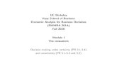 UC Berkeley Economic Analysis for Business Decisions (EWMBA 201A) Module I The consumerskariv/MBA_I(2020).pdf · 2020. 7. 24. · The consumers Decision-making under certainty (PR
