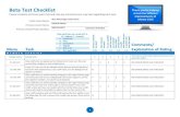 Beta Test Checklist Thank you for helping · 2020. 7. 22. · Beta Test Checklist Please complete and score each task and note any comments you may have regarding each task. Credit